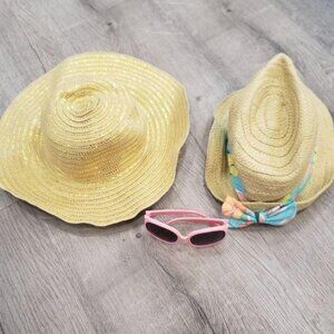 Sun Hat & Fedora Set With Sunglasses For Kids baby infant beach vacation cute